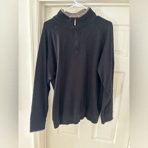 Bugatchi Men's Black Zip-Up Sweater